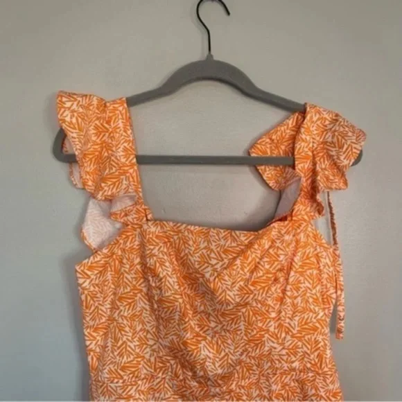 Anthropologie Hutch Jumpsuit Matchsticks Ruffle Jumpsuit Medium Petite - Picture 8 of 9